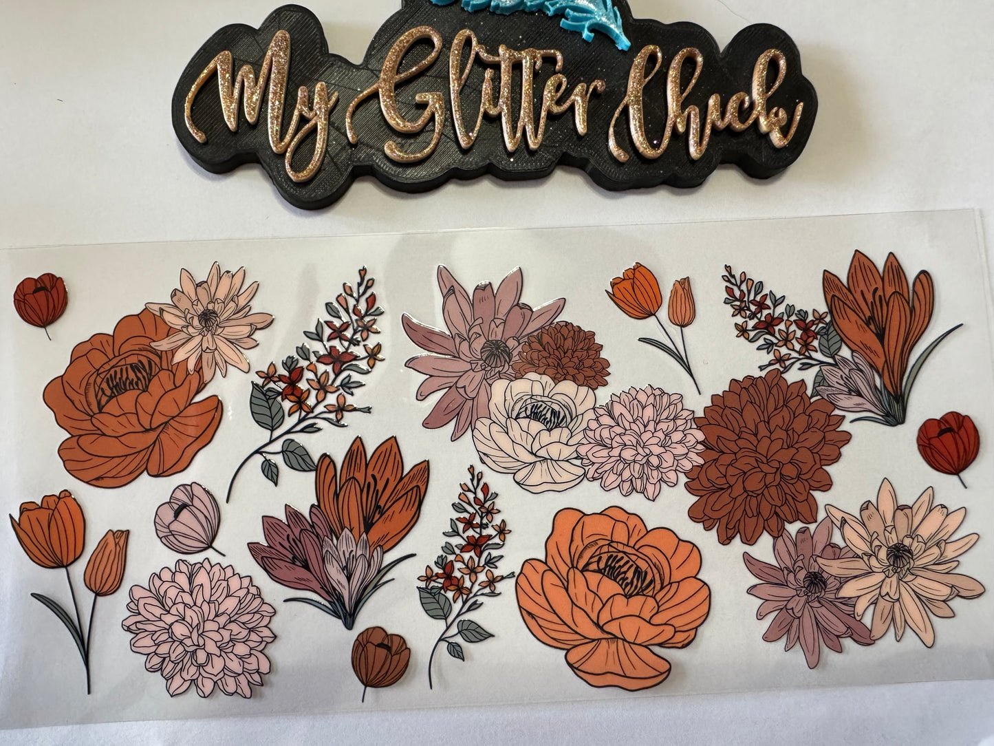 Rustic Flower UVDTF wrap 038