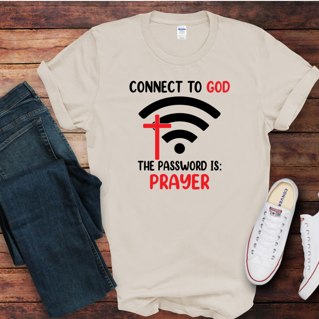 Connect To God DTF Shirt Print