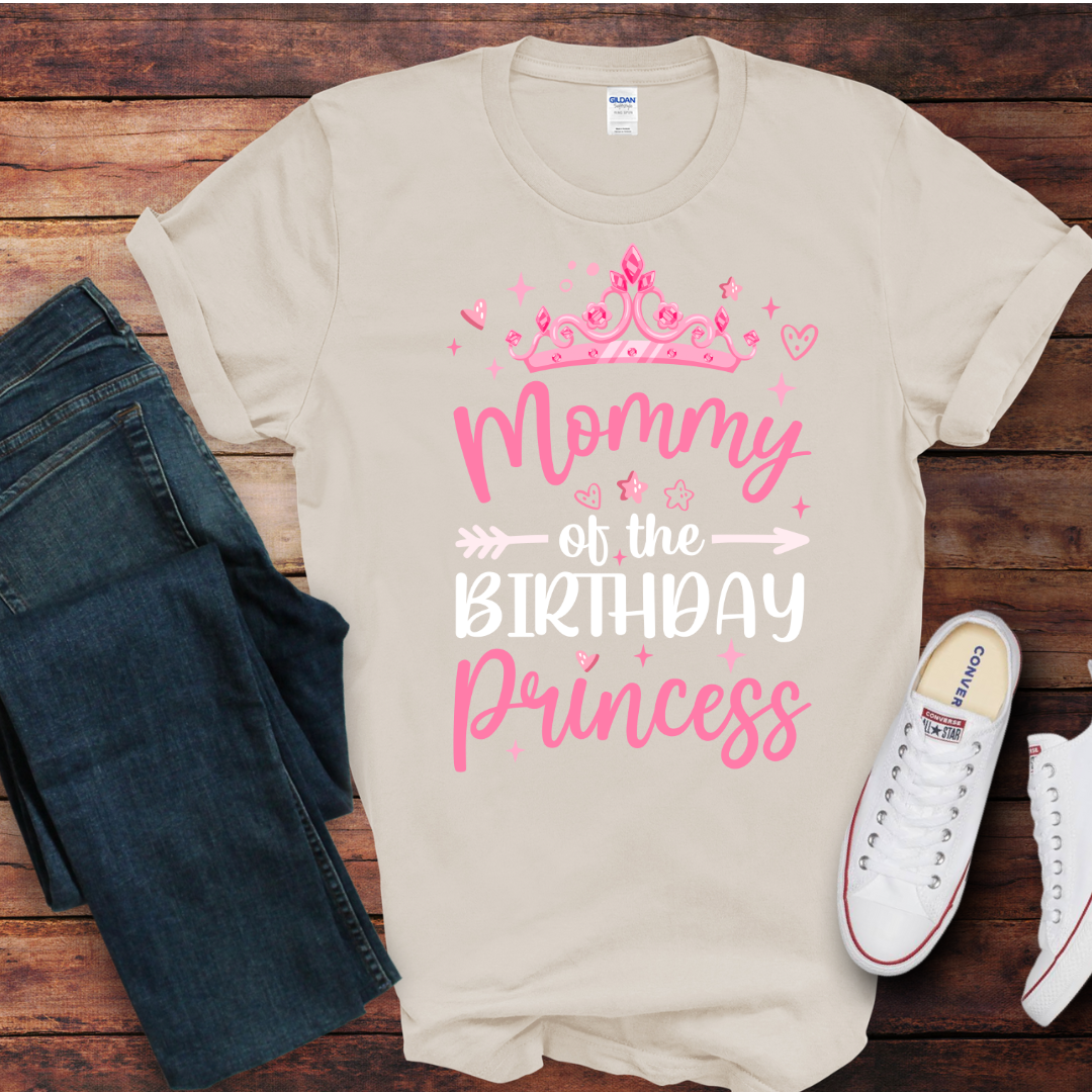 Mommy of the Birthday Princess DTF Shirt Print