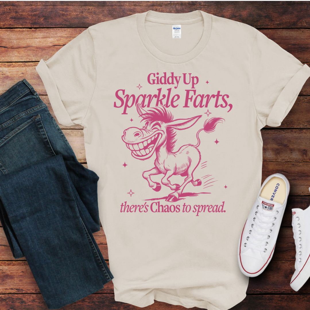 Giddy Up Sparkle Farts DTF Shirt Print