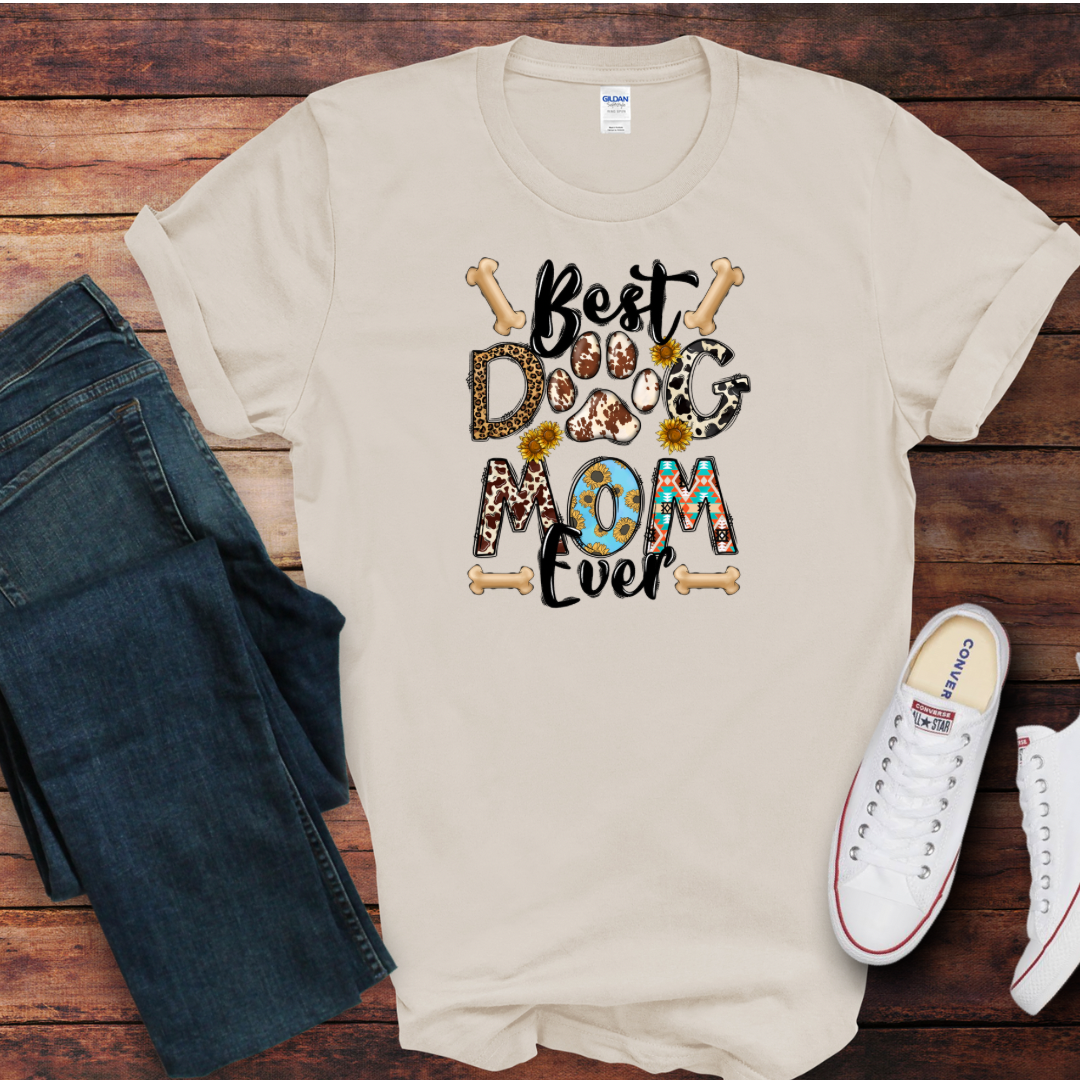 Best Dog Mom DTF Shirt Print