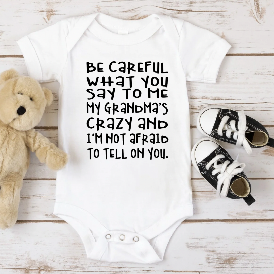 Be Careful What You Say to me DTF Kids Print