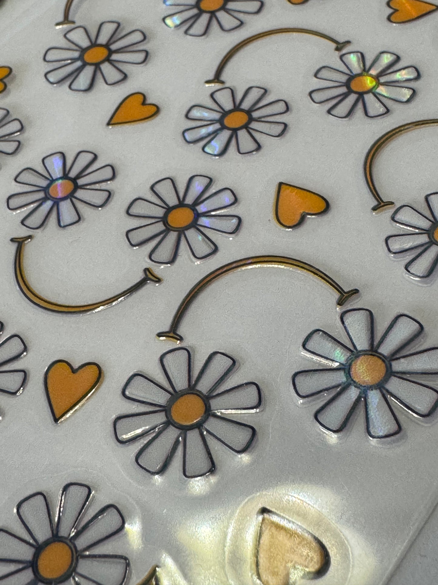 Daisies Holographic UVDTF wrap 013