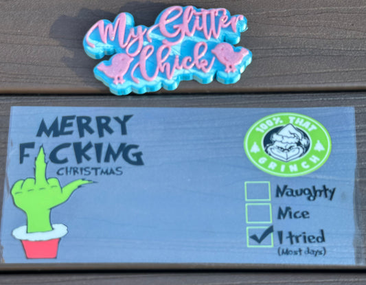 Merry F-Ing Christmas Grinch UV DTF