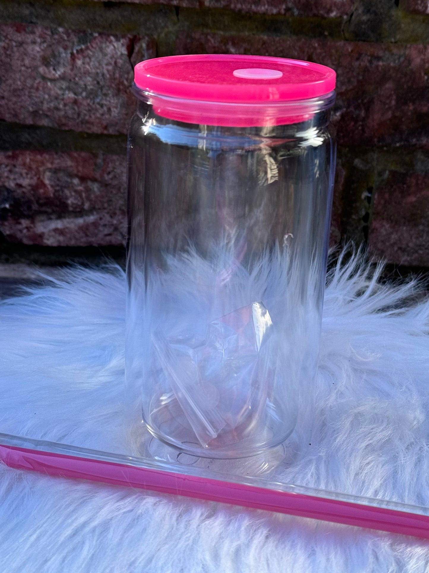 Acrylic Snow Globe Can 16oz
