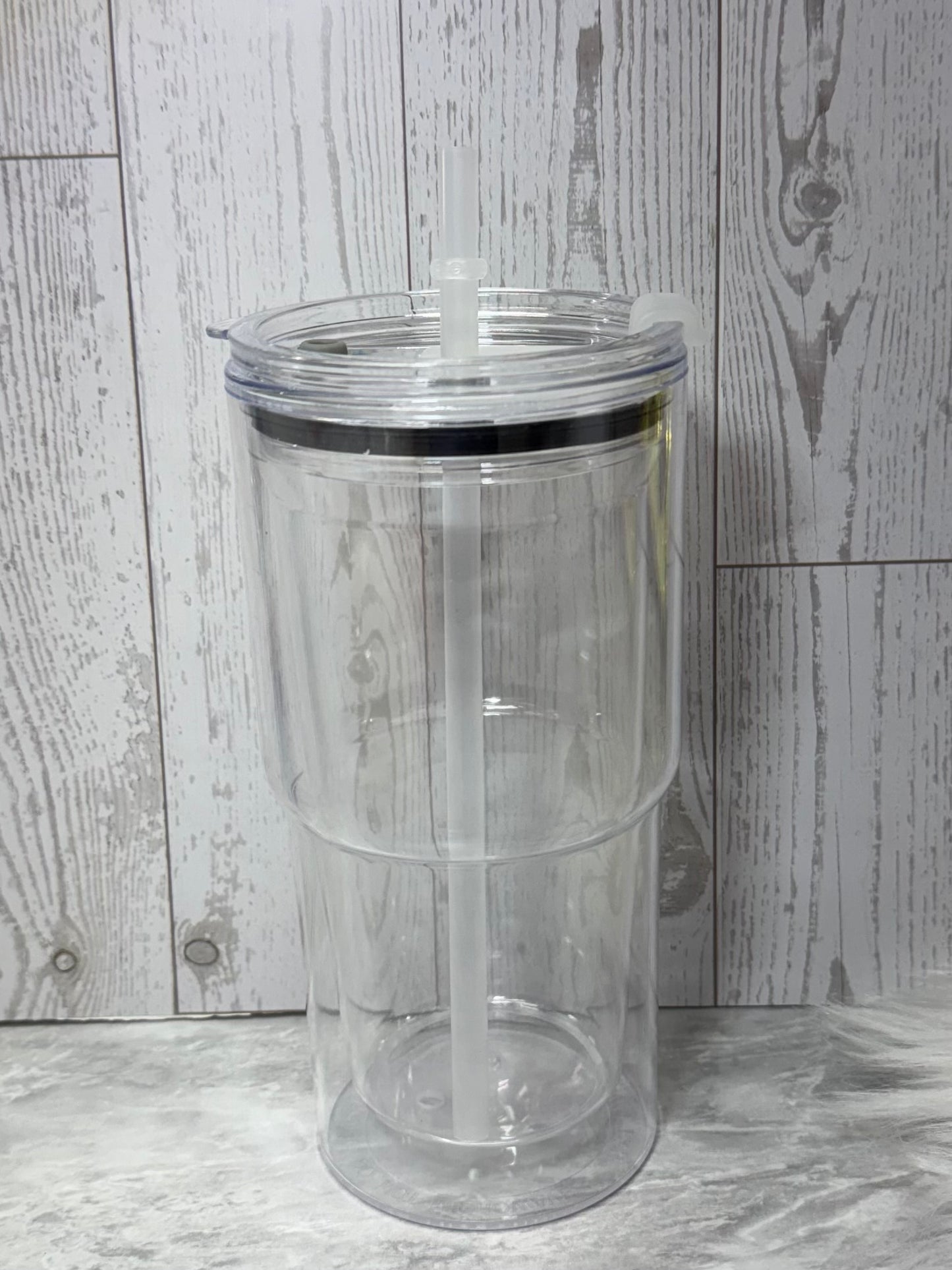 24oz Snow Globe Curved Tumbler