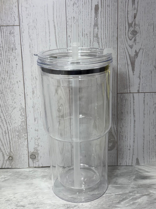 24oz Snow Globe Curved Tumbler