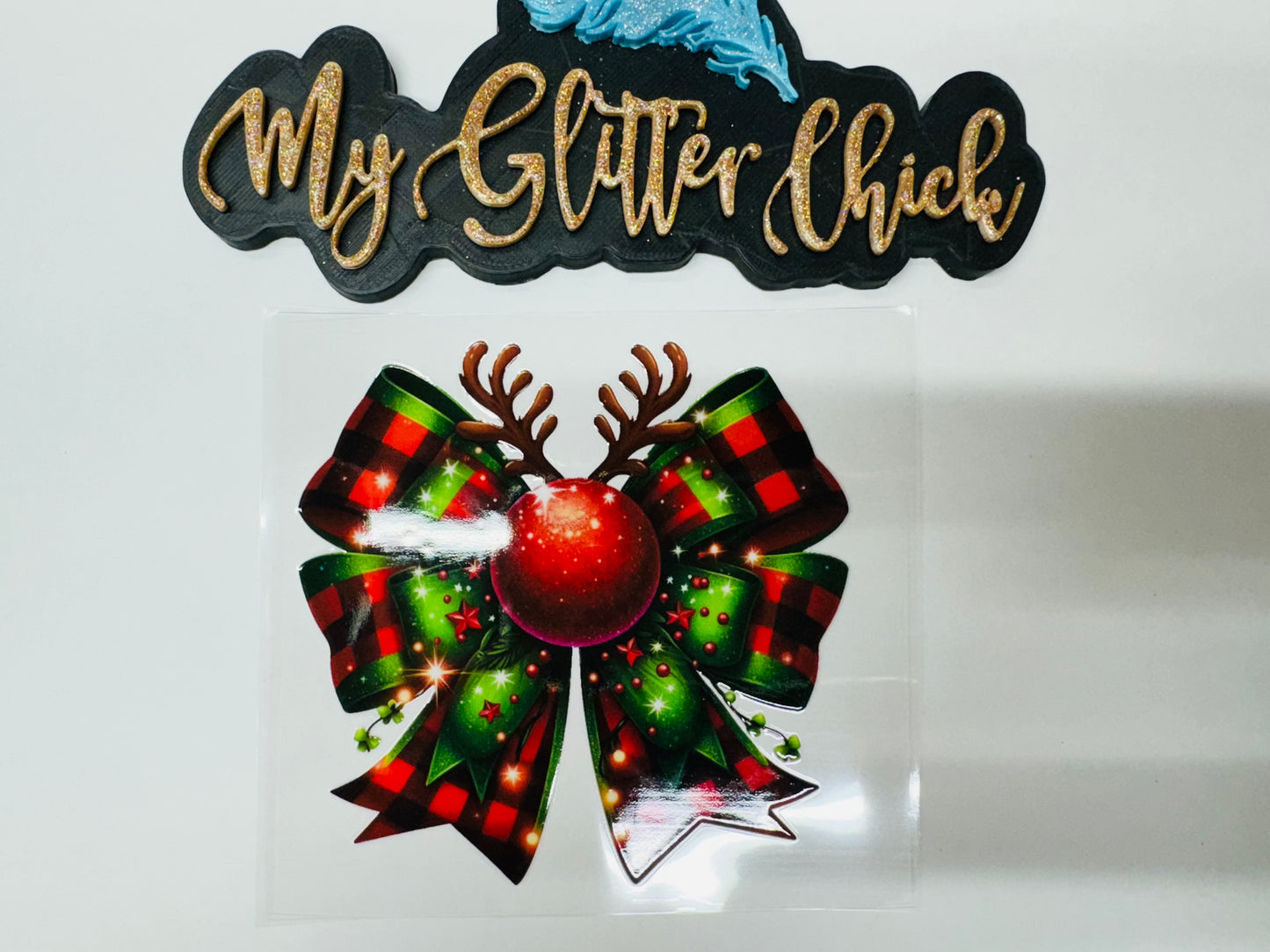 Classic Christmas Bow UVDTF Sticker 6082