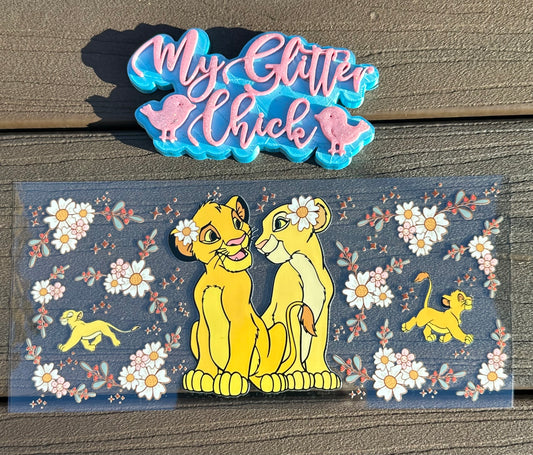 Simba & Nala Flowers UV DTF 4025