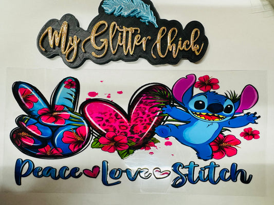 Peace Love Stitch UVDTF 4079