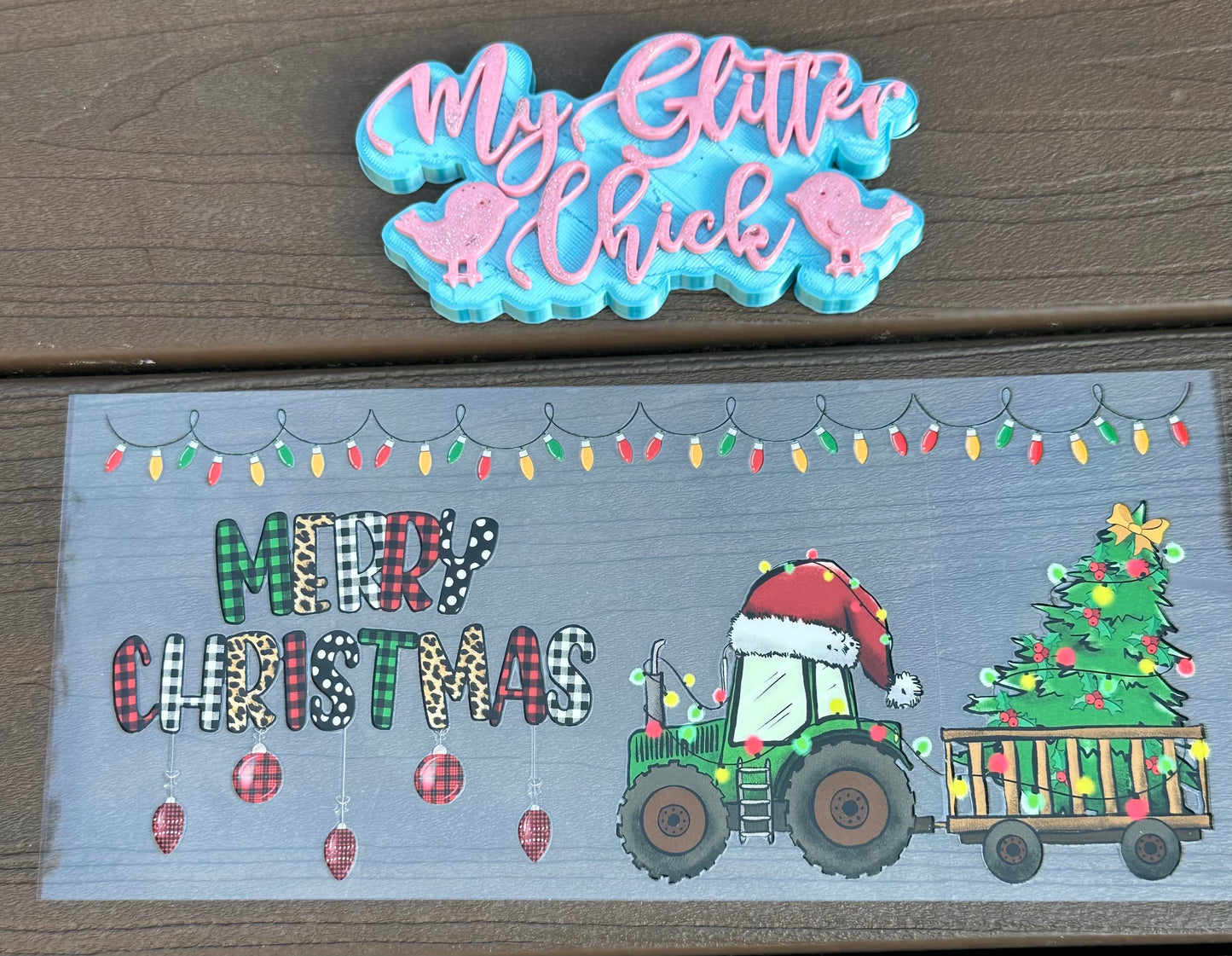 Christmas Tractor UV DTF 6047