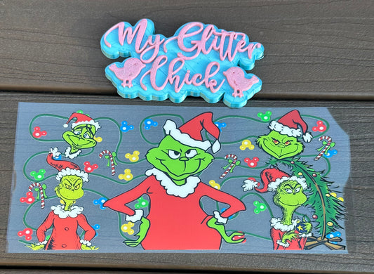 Grinch Lights UV DTF 6041