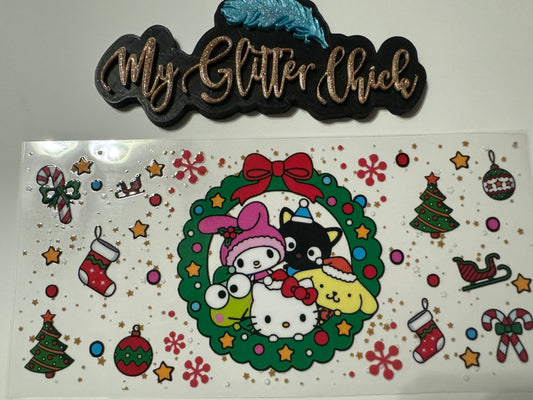 Kitty & Friends Christmas  UVDTF Wrap 6034