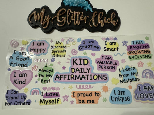 Kid Daily Affirmations UVDTF Wrap 7003