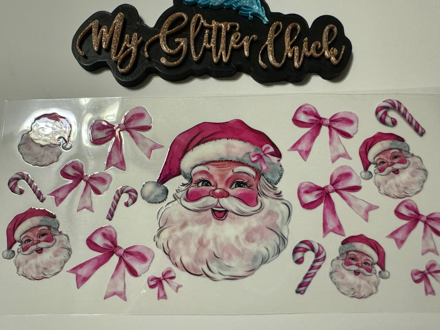 Classic Pink Santa UVDTF Wrap 6023