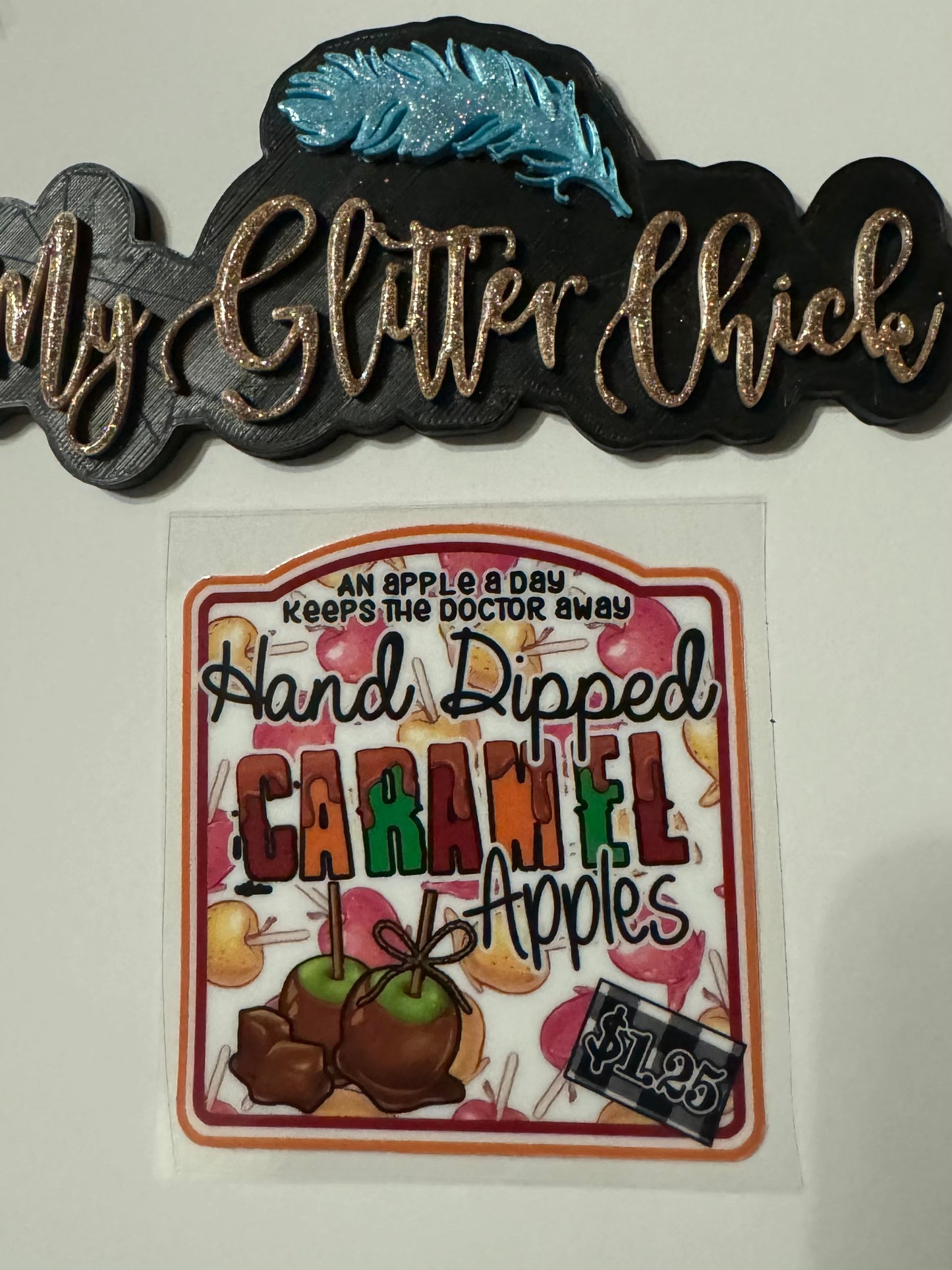 Hand Dipped Carmel Apples UVDTF Sticker 7018