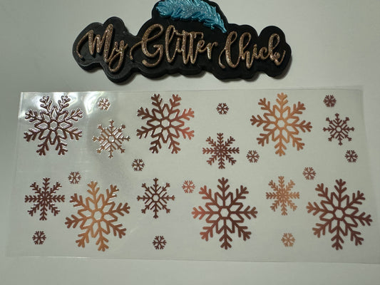 Rustic snowflakes UVDTF Wrap 6013