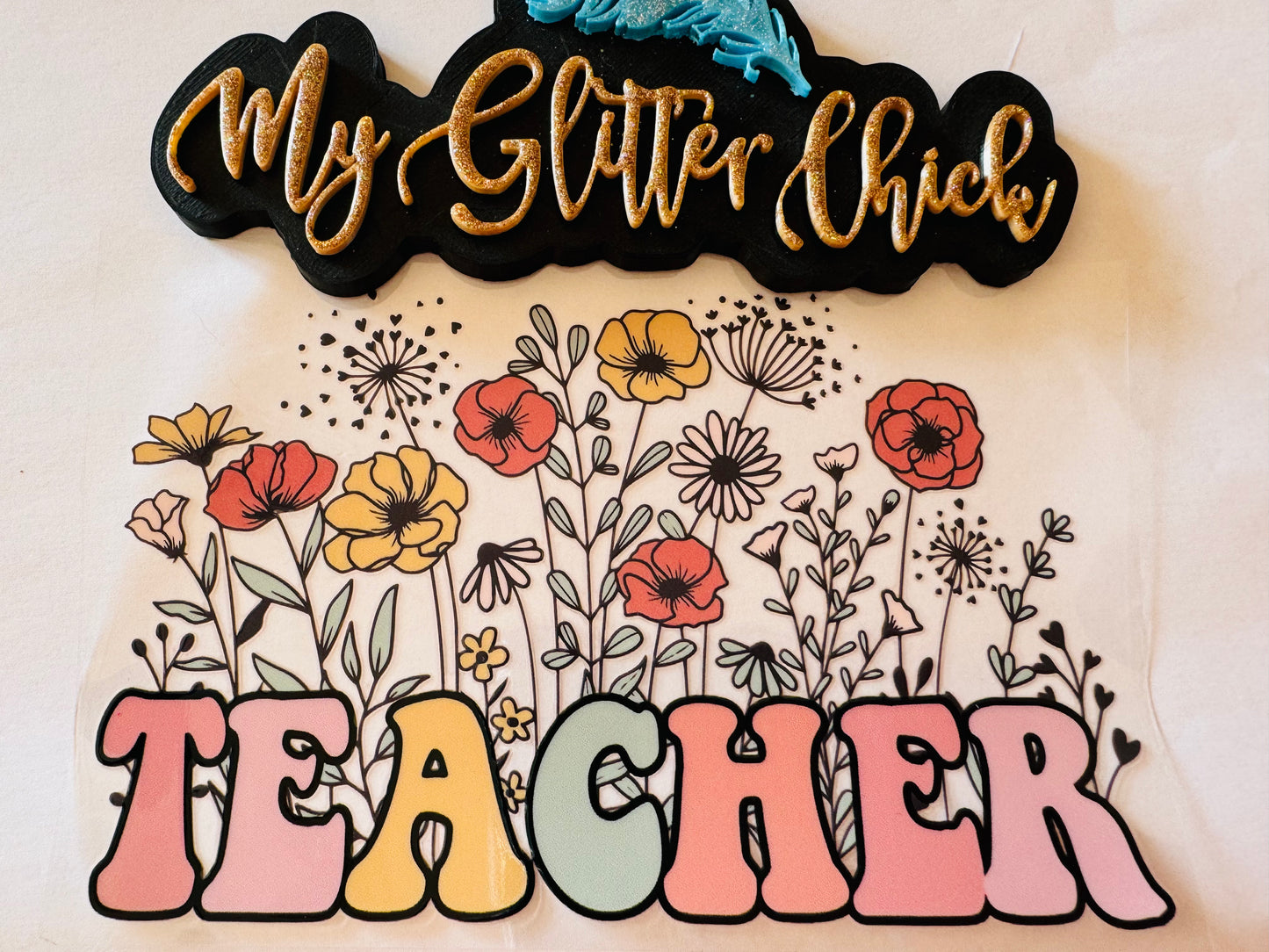 Teacher Flowers UVDTF 8013