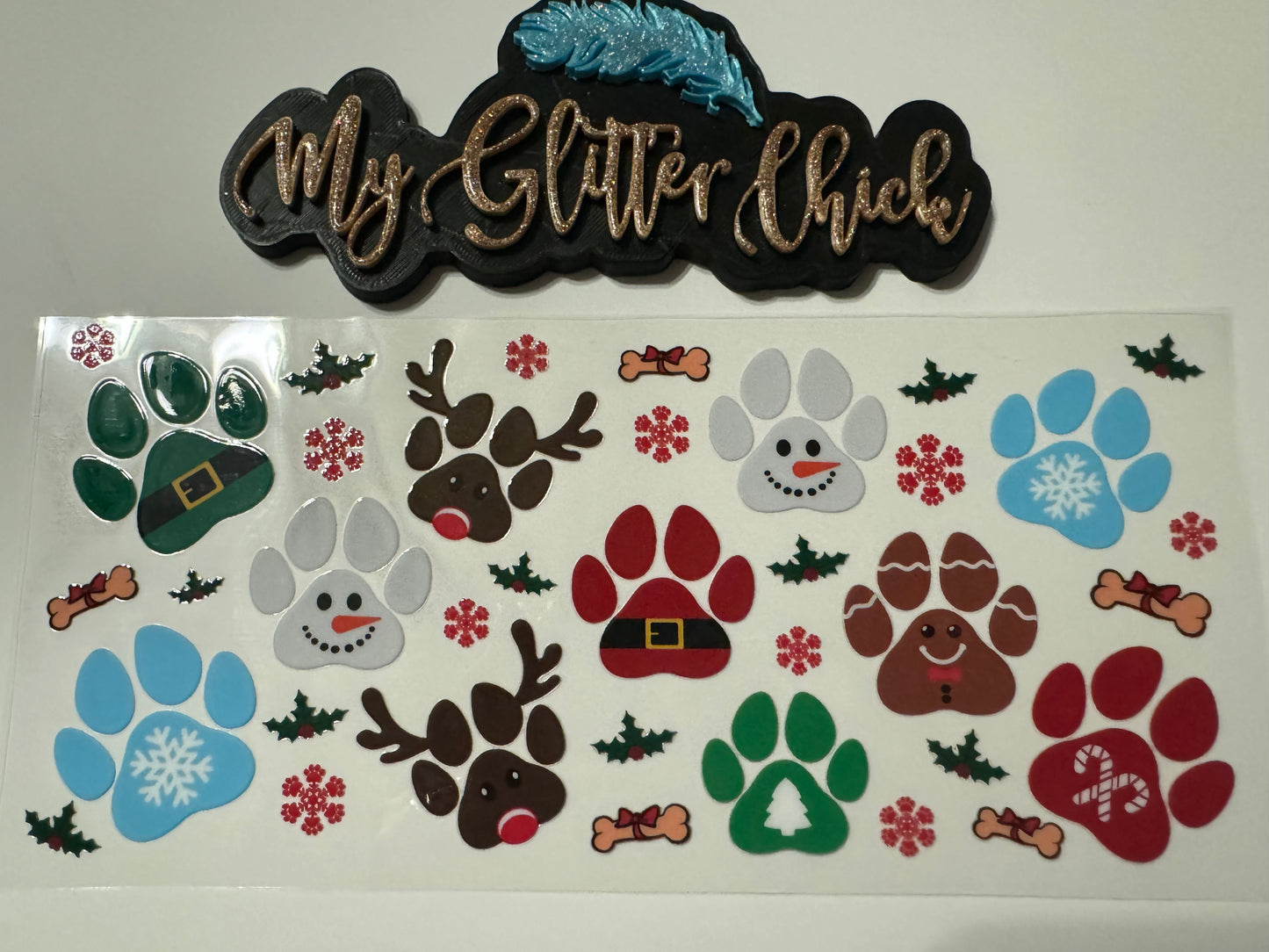 Christmas Paws UVDTF Wrap 6003