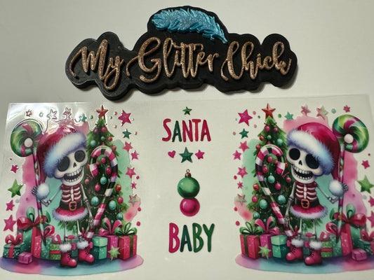 Santa Baby Skulls UVDTF Wrap 6021