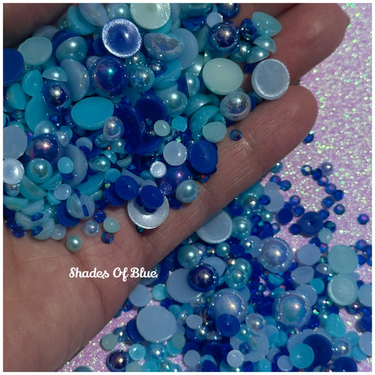 Shades of Blue Pearl Mix