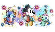 Stitch & Mickey watercolor UV DTF 4002