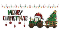 Christmas Tractor UV DTF 6047