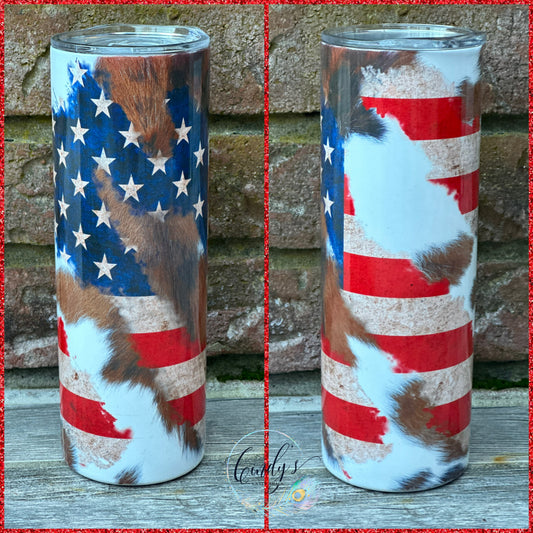 America Cowhide Sublimation Tumbler